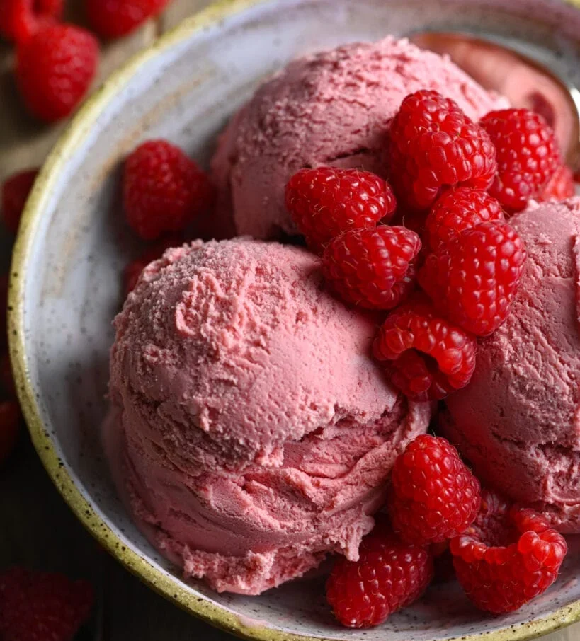 Thermomix Raspberry Ice Cream