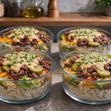 Big Mac Cheeseburger Protein Bowl
