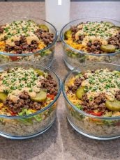 Big Mac Cheeseburger Protein Bowl