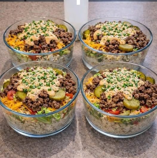 Big Mac Cheeseburger Protein Bowl