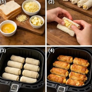Crispy Air Fryer Cheese Bread Rolls