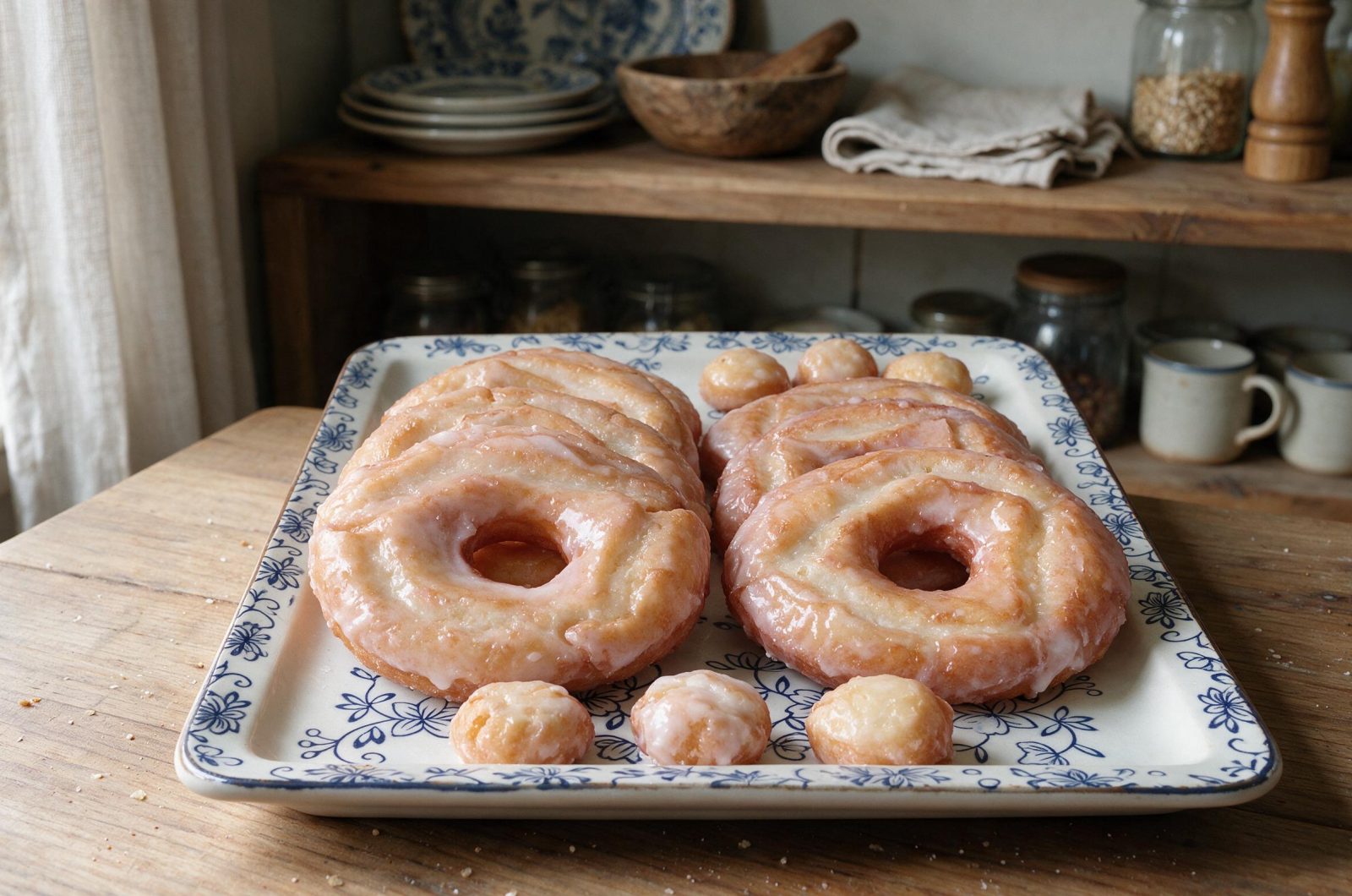 Fluffy Sourdough Glazed Donuts