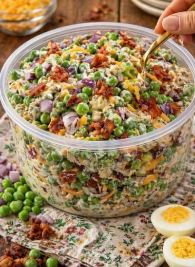 Creamy Bacon Pea Salad