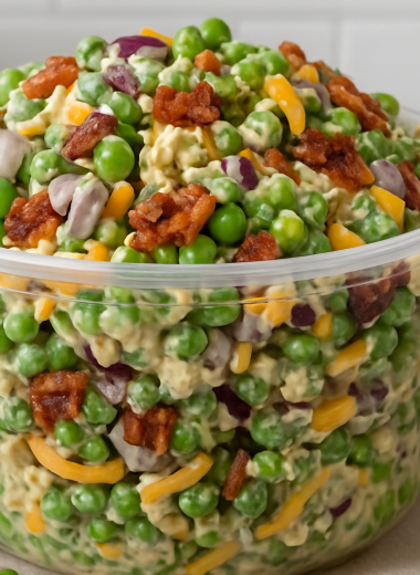 Creamy Bacon Pea Salad