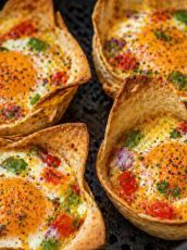 Crispy Air Fryer Tortilla Egg Cups