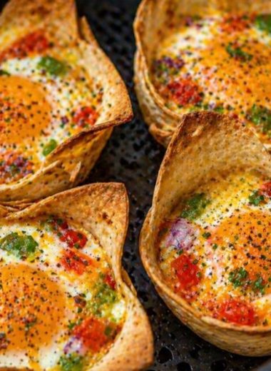 Crispy Air Fryer Tortilla Egg Cups