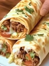 Crispy Ground Beef Tortilla Wraps
