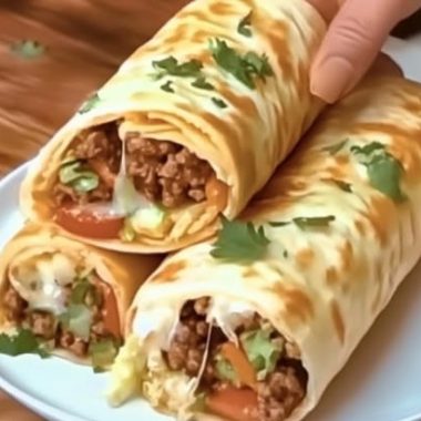 Crispy Ground Beef Tortilla Wraps