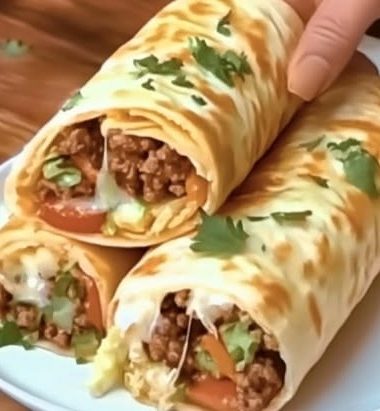 Crispy Ground Beef Tortilla Wraps