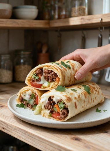 Crispy Ground Beef Tortilla Wraps