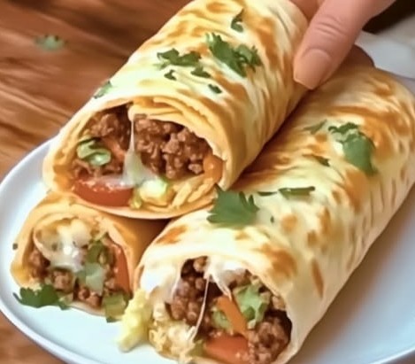 Crispy Ground Beef Tortilla Wraps