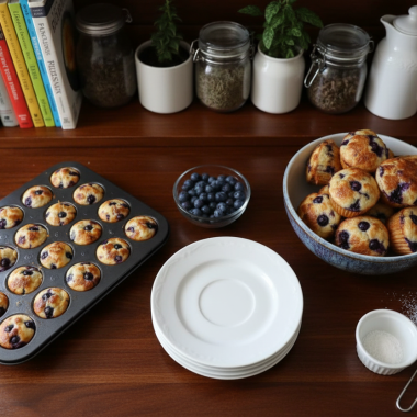 Fluffy Blueberry Cottage Cheese Pancake Bites