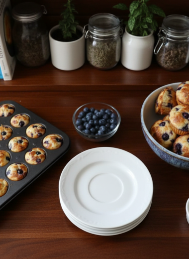 Fluffy Blueberry Cottage Cheese Pancake Bites