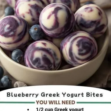 Frozen Blueberry Greek Yogurt Bites