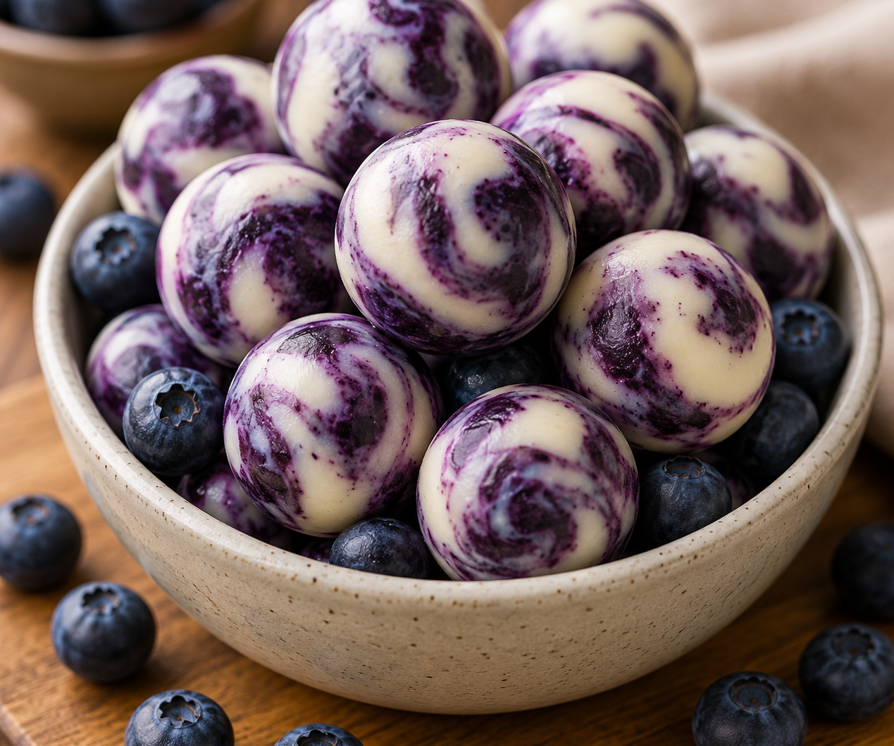 Frozen Blueberry Greek Yogurt Bites