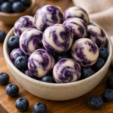 Frozen Blueberry Greek Yogurt Bites