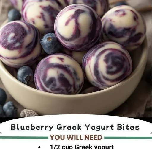 Frozen Blueberry Greek Yogurt Bites