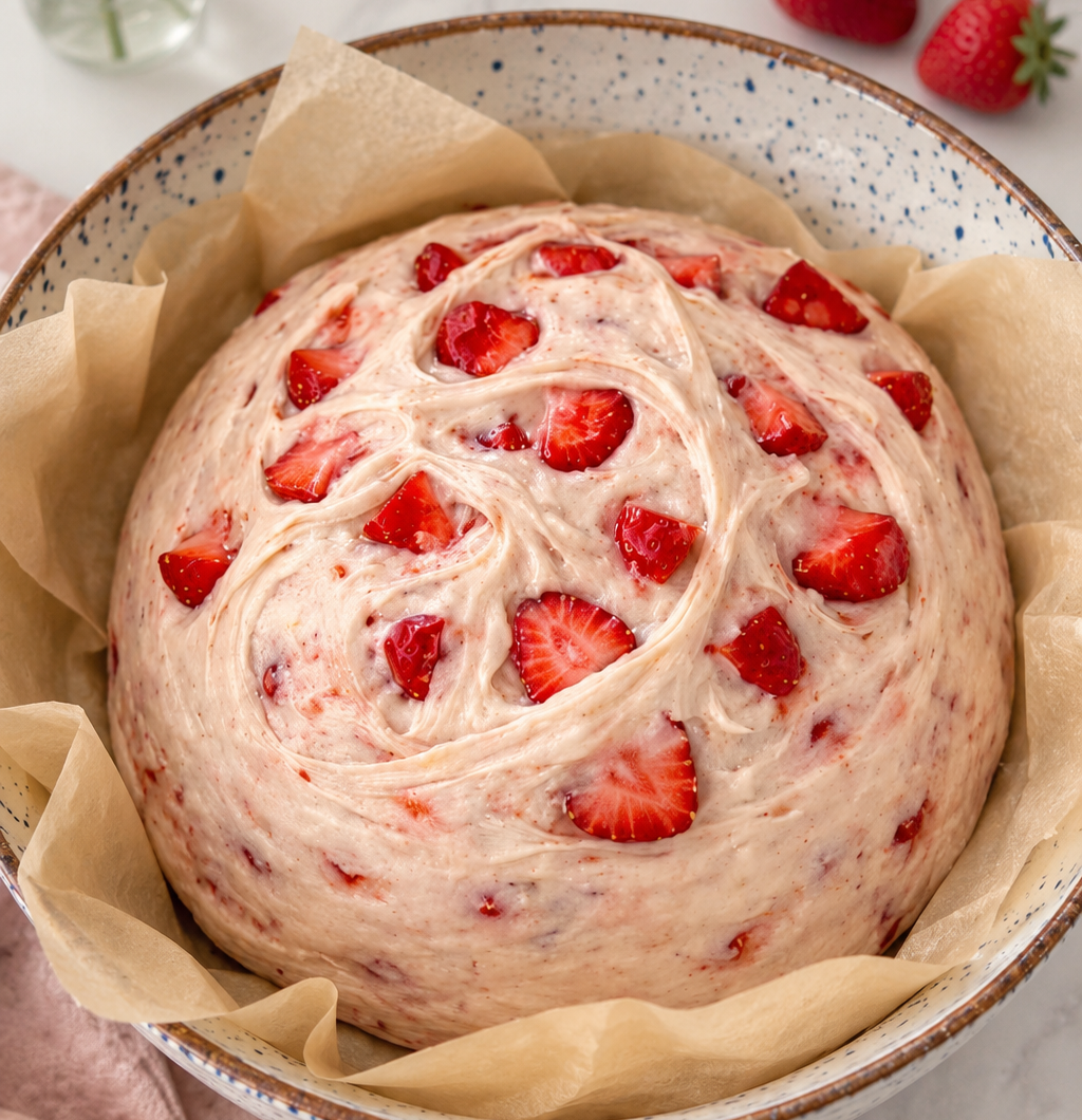 Strawberries and Cream Sourdough Bread