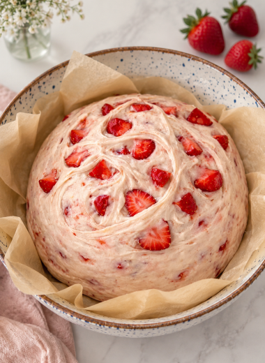 Strawberries and Cream Sourdough Bread
