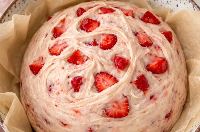 Strawberries and Cream Sourdough Bread