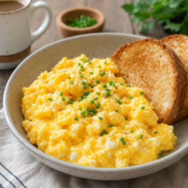 Creamy Healthy Soft Scrambled Eggs