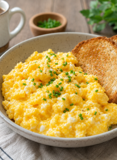 Creamy Healthy Soft Scrambled Eggs