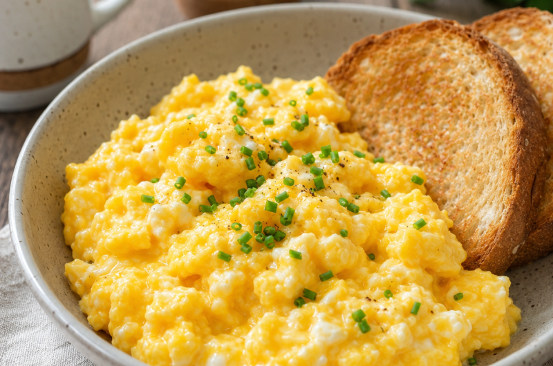 Creamy Healthy Soft Scrambled Eggs