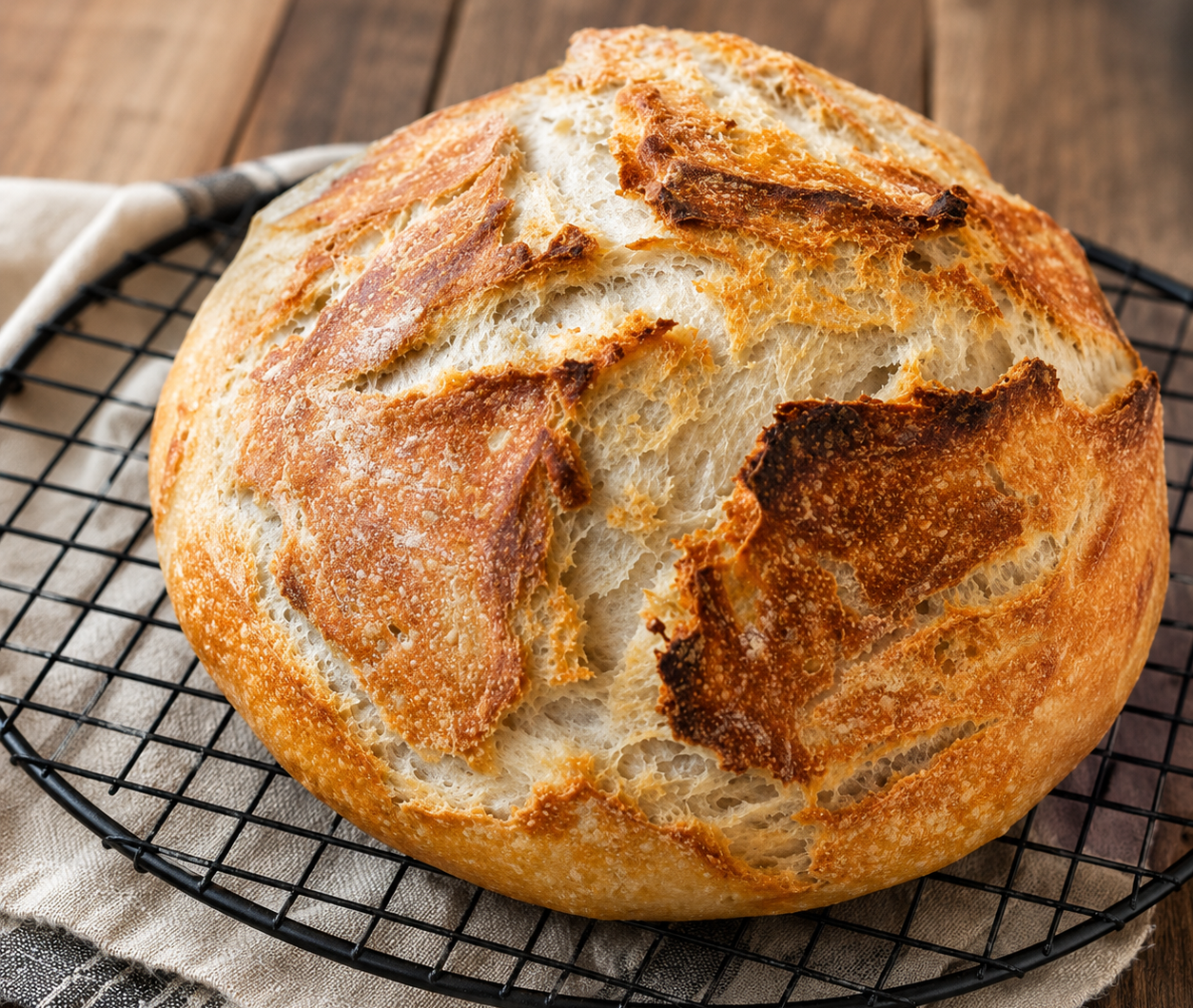 Easiest No-Knead Sourdough Discard Bread