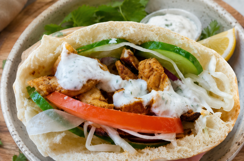Homemade Overnight Sourdough Pita Bread
