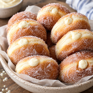 Sourdough Discard Custard-Filled Donuts