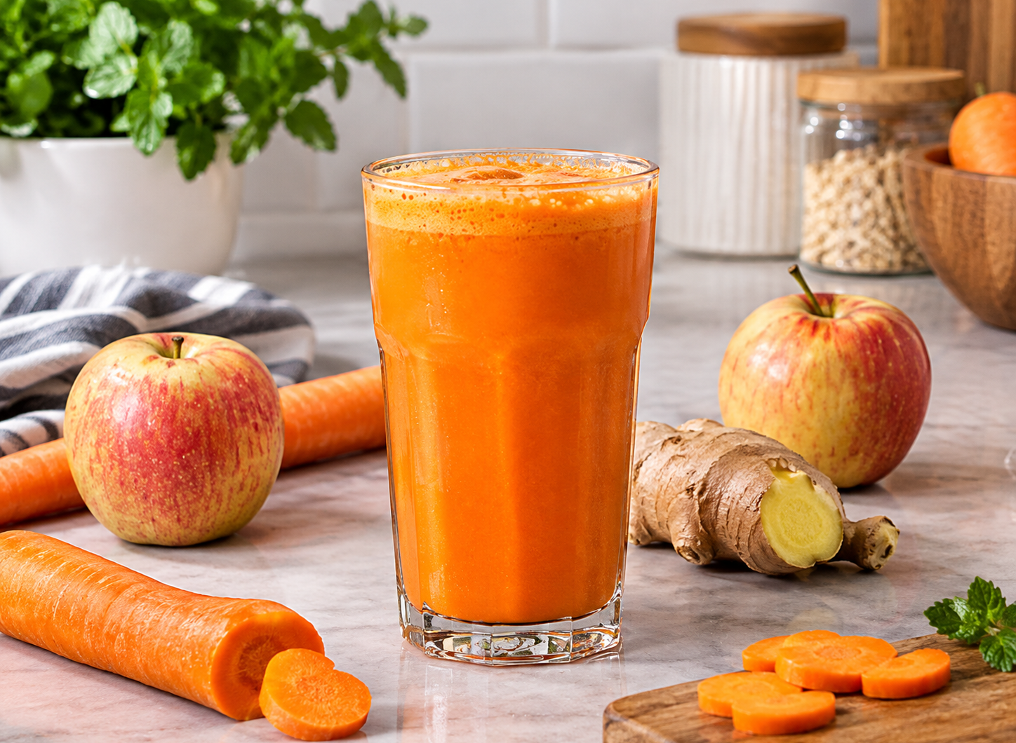 Healthy Carrot Juice with Ginger