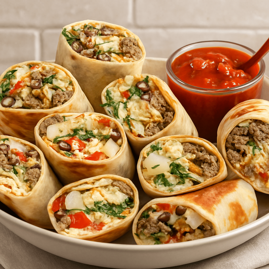 High Protein Breakfast Burritos