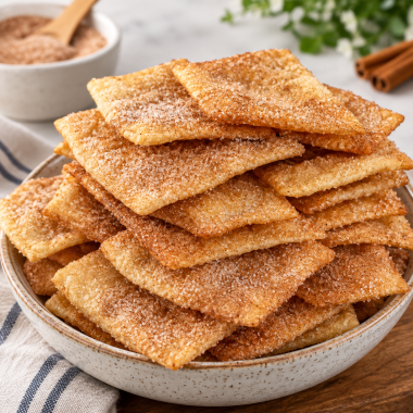 Sourdough Discard Cinnamon Sugar Crisps