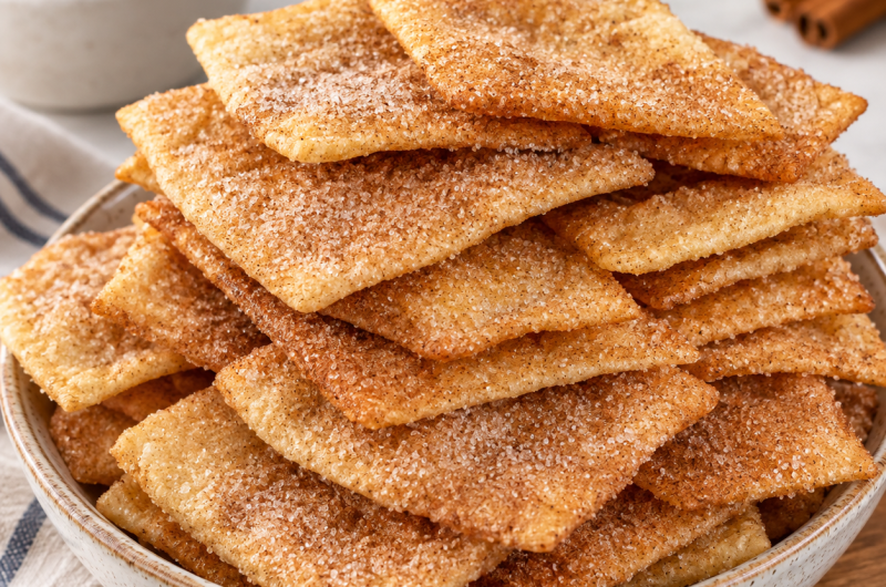 Sourdough Discard Cinnamon Sugar Crisps