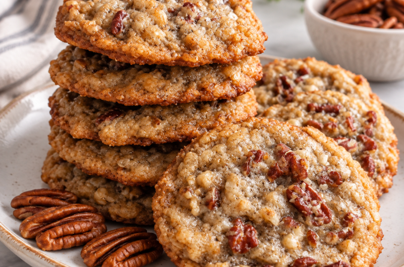 Sourdough Discard Pecan Pie Cookies