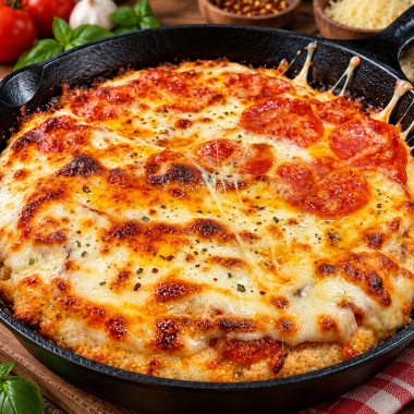 Easy Sourdough Discard Skillet Pizza