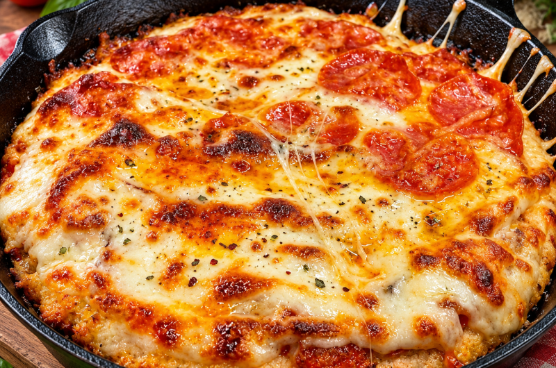 Easy Sourdough Discard Skillet Pizza